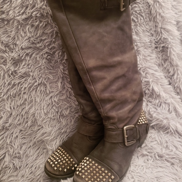 STEVE MADDEN | Studded Knee High Vader Boots! - Picture 2 of 8